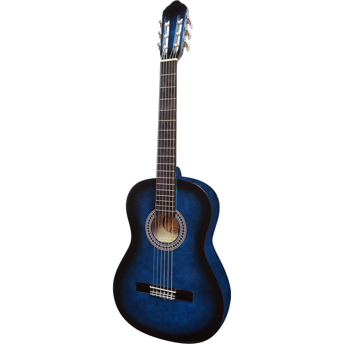 Набір для лівої руки: Класична гітара LINKSHAND, блакитна, з чохлом, струнами та тюнером. Матеріал деки - липа. Модель C23L