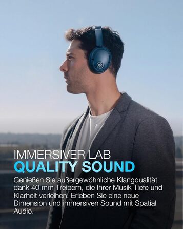 Бездротові накладні навушники JLab JBuds LUX ANC з активним шумозаглушенням, Bluetooth, темно-синій (Marineblau)