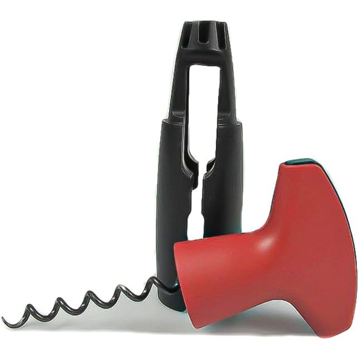 TUPPERWARE Kitchen Helper Bottle Opener Spirit Red-Black D144 Corkscrew 15260