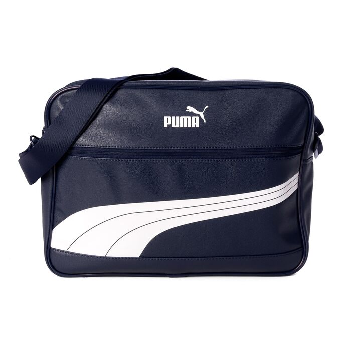 Сумка-месенджер PUMA Campus Reporter Retro унісекс, темно-синя з білим
