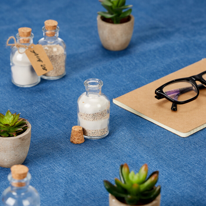 Relaxdays Decorative Glass Set with Corks
