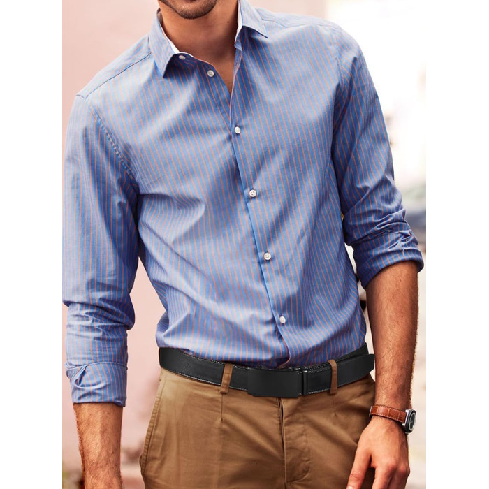 Чоловічий шкіряний ремінь на пряжці, 3,5 см, регульований, для джинсів, зручна посадка 32-38W, чорний