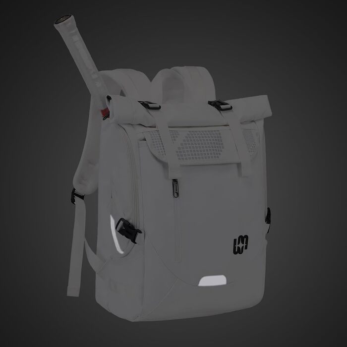 Спортивна сумка для тенісу UtiaMiaoGonGo - рюкзак для ракет, вміщує 2 ракетки та має відділення для взуття. Підходить для тенісу, бадмінтону та падел-тенісу (білий)