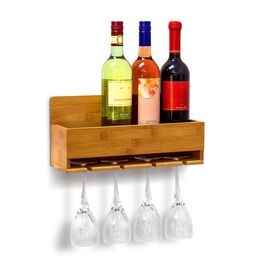 Wine Rack with Glass Holders