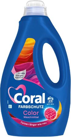 Рідкий пральний засіб Coral Color Farbschutz для кольорових речей, 1.15 л, набір 6 шт