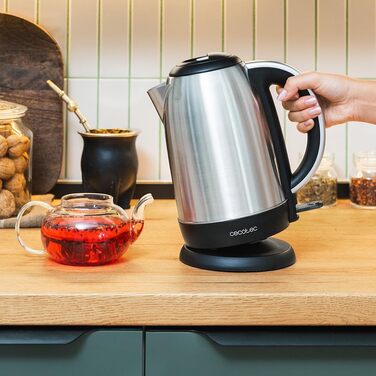 Електричний чайник Cecotec Thermosense 210 Steel, 1.7 л, 2200 Вт, корпус із нержавіючої сталі, база 360°, захист від перегріву