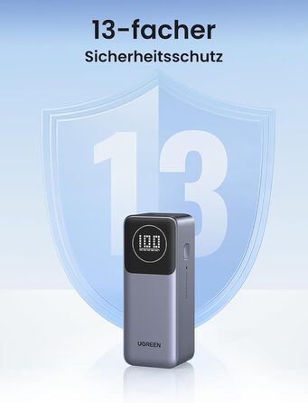 Power Bank UGREEN Nexode 12000mAh 100W з 2 портами, цифровим дисплеєм, USB-C PD 3.0, сумісний з iPhone, Galaxy, iPad та іншими пристроями