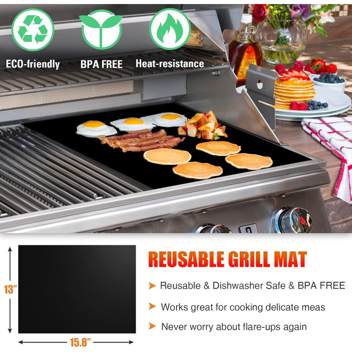 38-Piece BBQ Grill Tool Set Stainless Steel Grill Accessories for Men Gift Birthday High-Quality Grill Utensil Set Case with Grill Case and Grill Mat for Garden and Camping Black