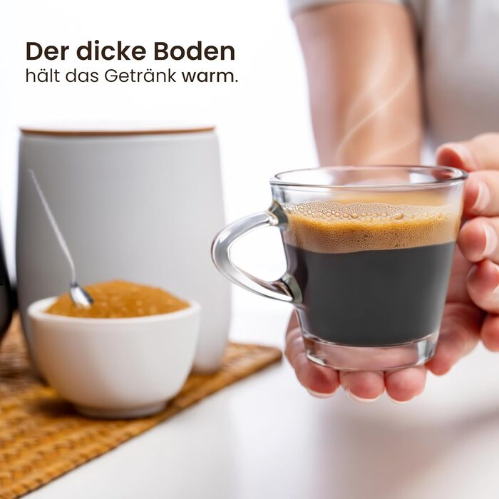 Набір еспресо-чашок KONZEPT, 80 мл, 6 шт. з ручкою