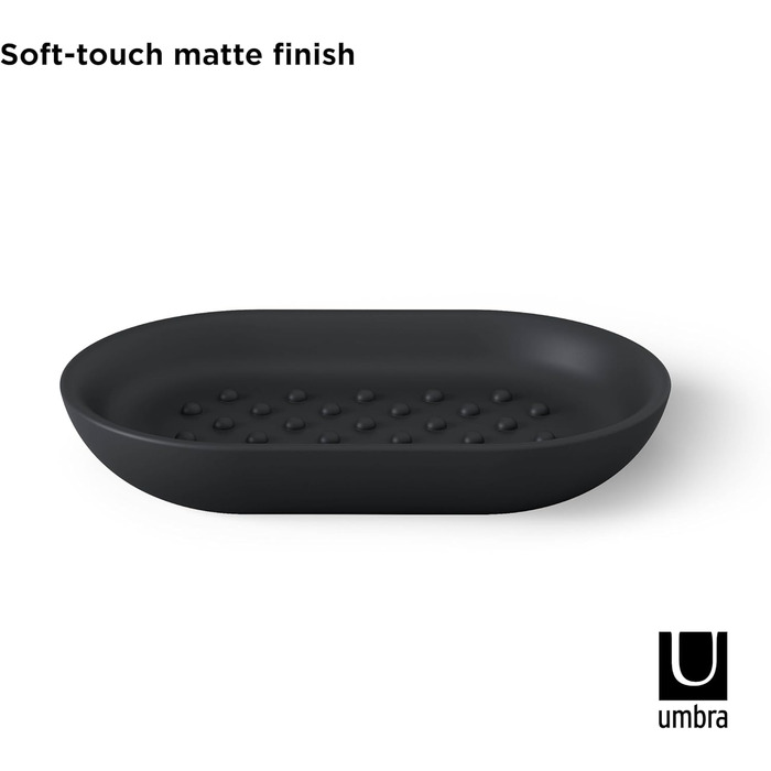 Миска для мила Umbra Junip, чорна, овальна