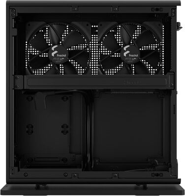 Корпус Fractal Design Ridge Black Mini-ITX для ігрового ПК з PCIe 4.0, 2 вентилятори 140мм PWM, USB Type-C