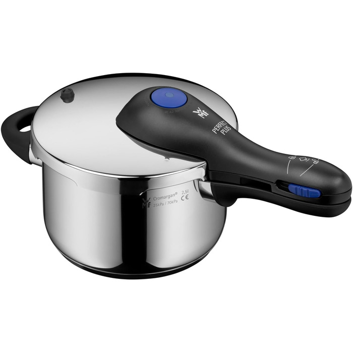 Швидковарка WMF Perfect Plus One Pot Induktion 4,5л з функцією приготування на пару, Cromargan® нержавіюча сталь, 2 режими, знімний ручка кришки
