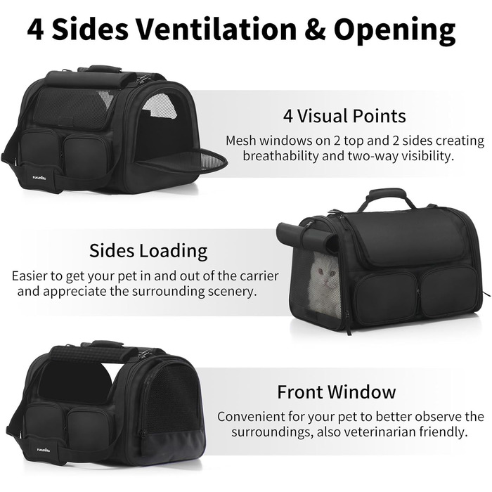 Транспортна переноска для котів та собак FUKUMARU, рожева, велика, до 22 кг