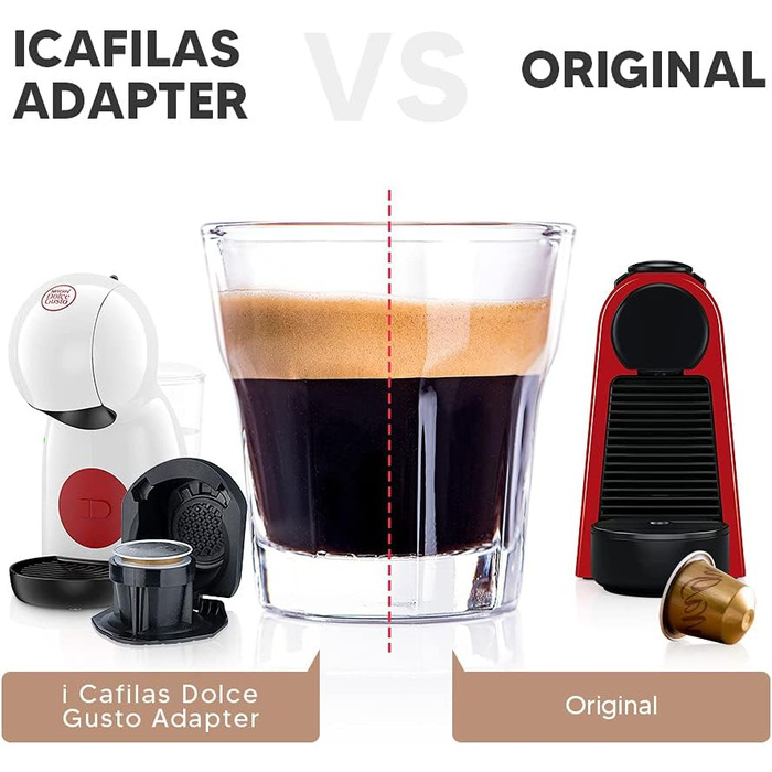 RECAFIMIL Адаптер для капсул Nespresso, багаторазовий конвертер для кавових капсул, тримач, сумісний з Genio S/Piccolo XS