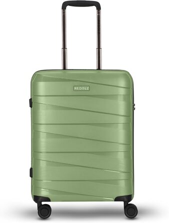 Чохол-валіза REDOLZ Hartschalen Check-in Essentials 10 | Великий XL валіза-ролер 50 x 30 x 76 см з легкого поліпропілену | 4 подвійні колеса, TSA | Зелений металік