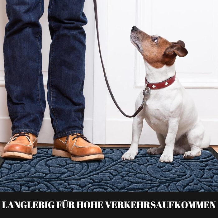 Килимок Yimobra для дому та вулиці, миючий, неслизький, 92 x 61 см, блакитний