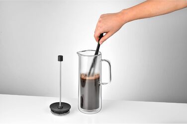 WMF Coffee Time Coffeepress double-walled 0.75l, French Press, coffee maker for 6 cups, glass, dishwasher-safe