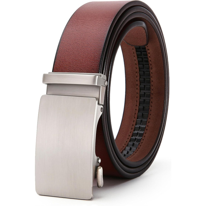 Чоловічий ремінь на пряжці, автоматична застібка, 35 мм, регульований, 130 см (Y-коричневий)