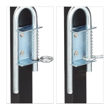 Захисне ворота для собак Relaxdays, висувні до 96 см, 48,5-60 см висота, чорний колір