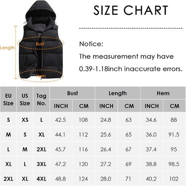 Чоловічий жилет AIEOE без рукавів з багатьма кишенями, легкий, з утеплювачем, знімний капюшон та блискавка, розмір XXL (DE M), чорний
