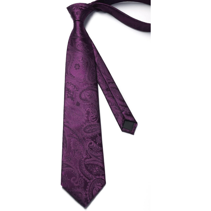 Набір краваток та нагрудних хустинок Enlision для чоловіків: краватка, хустинка, краватенушка, Paisley, в клітинку, для весілля, ділового стилю - фіолетовий, універсальний розмір