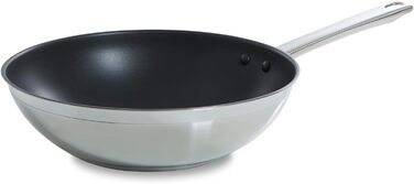 BK Cookware сковорода універсальна з керамічним антипригарним покриттям 28 см з кришкою, індукційна, нержавіюча сталь, склокришка, без PFAS, для посудомийної машини