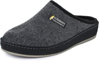 Чоловічі фетрові домашні тапочки Schawos 6030 з устілкою, жорсткою підошвою, неслизькі, сірі, 42 EU