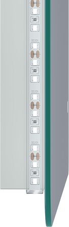 Дзеркало для ванної кімнати SONNI з LED-підсвічуванням, 100 x 60 см, протизапітніння, IP44, сенсорний вимикач, холодне/нейтральне/тепле біле світло, білий