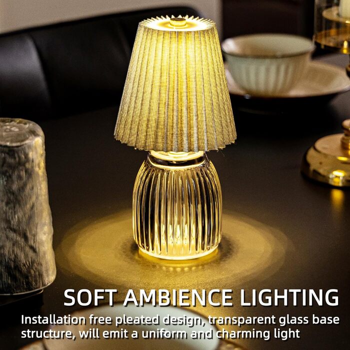 Настільна лампа MJ з таймером, акумуляторна, для дому та декору (сіра)