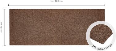 Килимок для дому Samson Sauberlauf, 40x60 см, бежевий (Braun), для внутрішнього та зовнішнього використання, миючий, з антиковзким покриттям