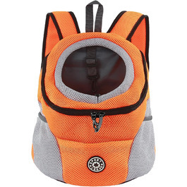 Рюкзак для собак та котів: переноска-рюкзак для маленьких тварин з дихаючим дизайном та водонепроникним дном для подорожей та активного відпочинку (Orange)