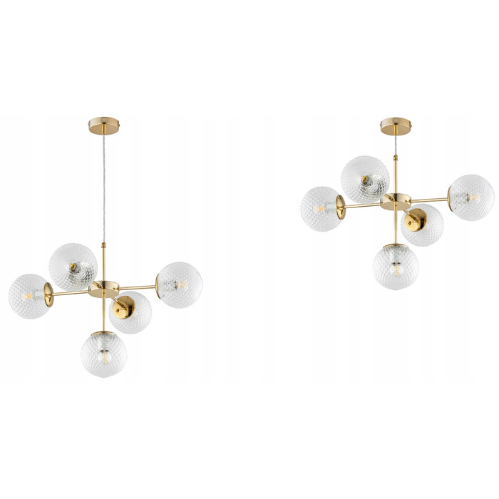 Підвісна люстра Elko-Lighting Stella — 5 точок освітлення, цоколь E27