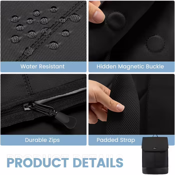 LOVEVOOK Backpack Women, Large Waterproof Laptop Daypack Travel Backpack Work Bag Elegant with 15.6 inch Laptop Compartment, School Backpack Business Travel Backpack Women for University, Travel, Office, Everyday Use (Black-1)