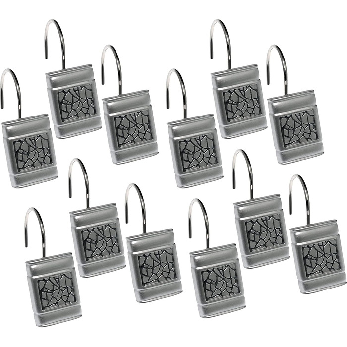 Набір аксесуарів для ванної кімнати Zahari Home у стилі Сінатра: мильниця, дозатор мила, тримач для зубних щіток, склянка, чорний, з блискучим мозаїчним склом, 72 x 70 см