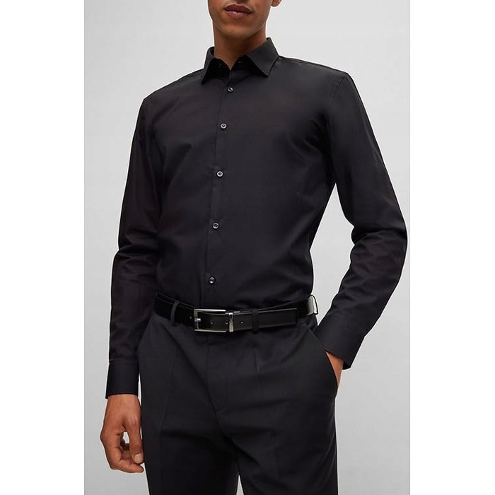 Чоловічий шкіряний ремінь HUGO BOSS, чорний, р. 105