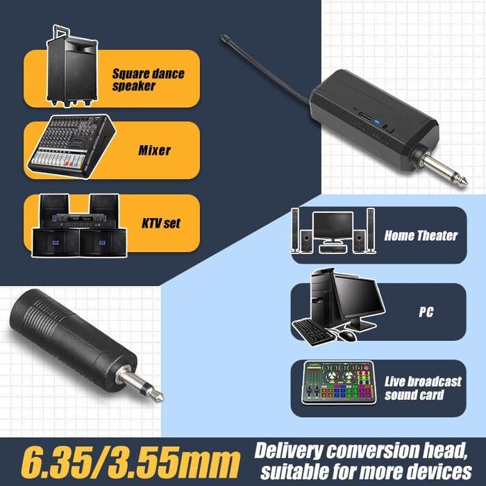 Бездротовий мікрофон, ручний, металевий, для караоке, вечірок, DJ, мовлення, 60 м, HDMIC-02 (68)