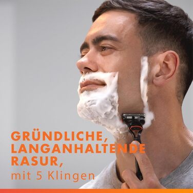 Чоловіча бритва Gillette Fusion5, металева, чорна (1 станок + 3 змінні касети)