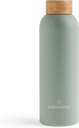 waterdrop® Steel Bottle 600ml Insulated Drinking Bottle, Leak-Proof | Thermos Flask 24h Cold, 12h Hot | Double-Walled Stainless Steel Water Bottle | Shatterproof | Carbonated Drinks Safe