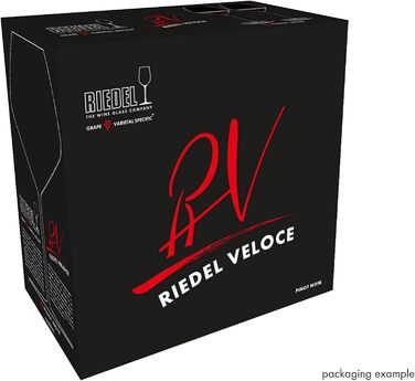 RIEDEL Veloce Pinot Noir/Nebbiolo Wine Glass Set, 2-Piece, Crystal Glass, premium machine-made