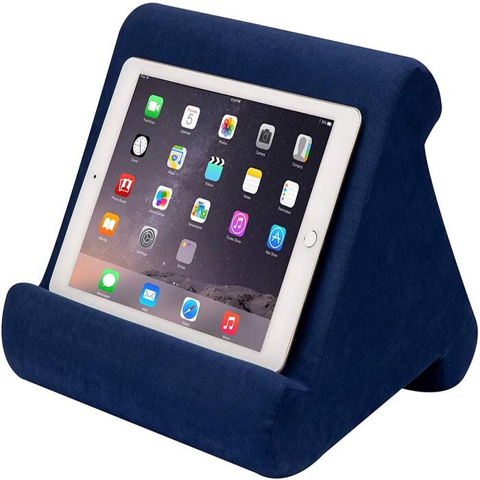 Універсальна підставка-подушка FANIER для планшета, iPad, смартфона та електронних книг, м'який тримач для ліжка та дивана (темно-синій)