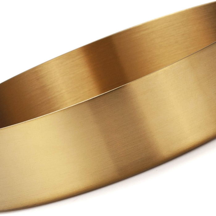 Round Stainless Steel Serving Tray, Gold Jewelry and Makeup Organizer/Candle Tray Gold (14 cm)