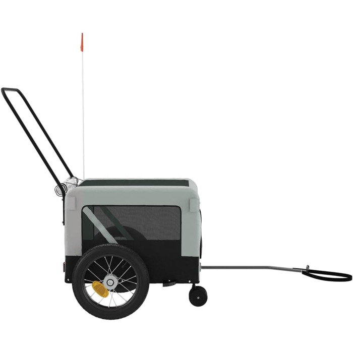 Фаркоп-причіп для велосипеда, переноска для собак, 120 x 54.5 x 53 см, сірий