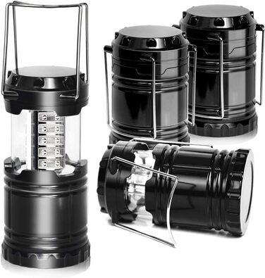 Party-Saving 4-Pack Portable Bright Camping Light with Folding Design and 30 LED Lights, APL1424