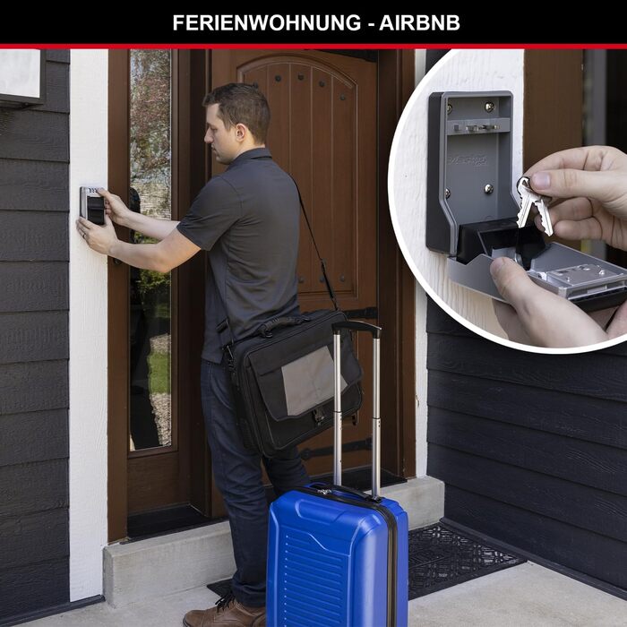 Master Lock Wall Mounted Key Safe - Outdoor Key Storage Box - 11.9 x 8.5 x 3.6 cm
