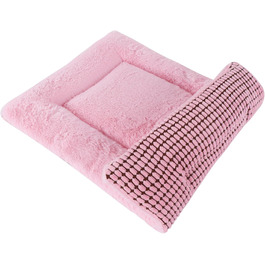 Dog Bed Soft and Warm Mat Dog Cushion Washable Cozy Reversible Pet Sofa Cushion PS085 (106x71 CM, Pink)
