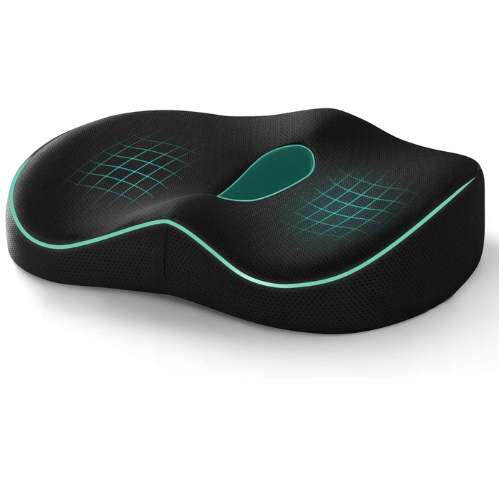 Ортопедична подушка для сидіння з ефектом пам'яті (Memory Foam), профільна, велика