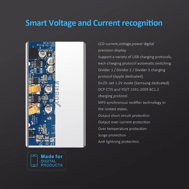 Зарядний пристрій USB 8 портів 5V/2A з індикатором для iPhone, Samsung, Xiaomi - мережевий адаптер для швидкої зарядки