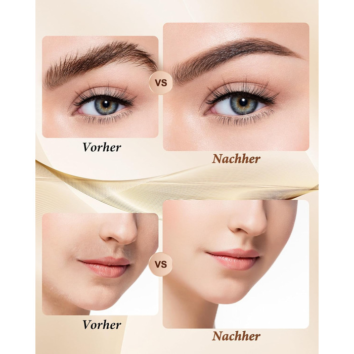 Електричний триммер для брів та обличчя для жінок 2-в-1: триммер для брів та обличчя, для видалення пушку на губах та обличчі