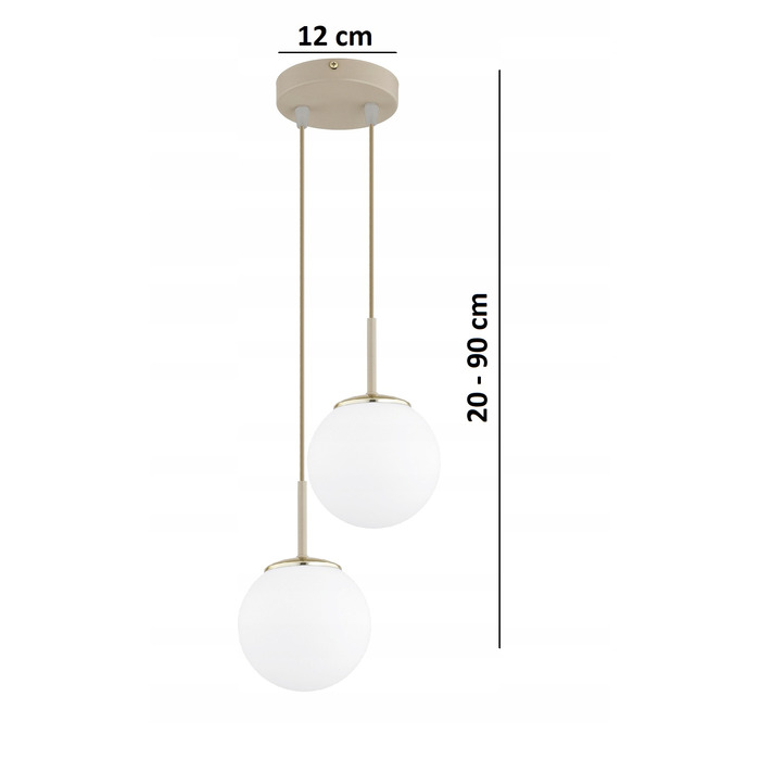 Підвісна лампа Elko-Lighting Milo Ecru — 2 цоколі E27