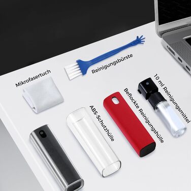 Очищувач екрану для мобільних пристроїв 2шт (сірий + рожевий) з щіткою, 10мл